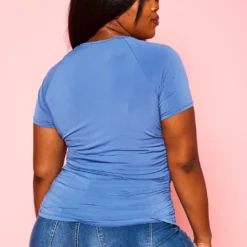 Plus Size Ruched Strappy Front Top -Radiant Drape Sales 2020938 002 3