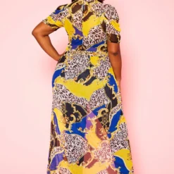 Plus Size Multi Print Chiffon High Low Top -Radiant Drape Sales 2020951 001 3