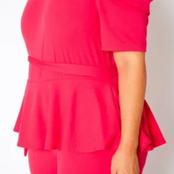 Plus Size Peplum Style Trendy Romper -Radiant Drape Sales 2020953 003 4