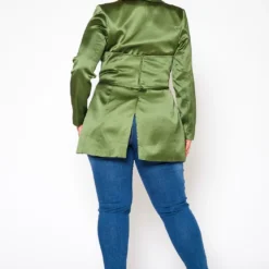 Plus Size Satin Blazer & Corset Set -Radiant Drape Sales 2020957 002 4