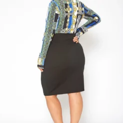 Asoph Plus Size High Waist Pencil Skirt -Radiant Drape Sales 2020988 001 1