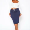 Asoph Plus Size High Waist Pencil Skirt