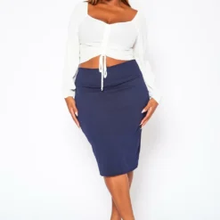 Asoph Plus Size High Waist Pencil Skirt