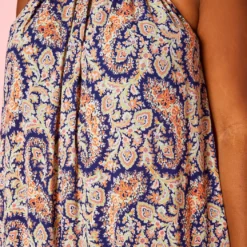 Plus Size Paisley Print Maxi Flare Dress -Radiant Drape Sales 2020989 001 5