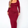 Plus Size Essential Long Sleeve Maxi Dress