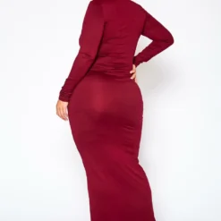Plus Size Essential Long Sleeve Maxi Dress -Radiant Drape Sales 2021014 002 4