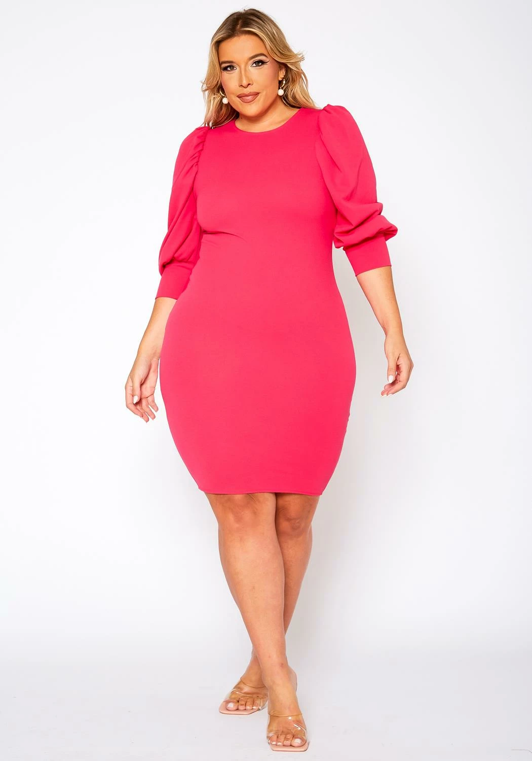 Plus Size Effortless Long Sleeve Mini Dress 2 Plus Size Effortless Long Sleeve Mini Dress - Image 2