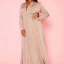Plus Size Double Slit Flare Maxi Dress 7 Plus Size Double Slit Flare Maxi Dress -Radiant Drape Sales 2021056 001 2