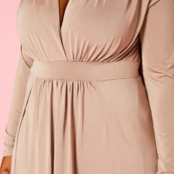 Plus Size Double Slit Flare Maxi Dress 9 Plus Size Double Slit Flare Maxi Dress -Radiant Drape Sales 2021056 001 4