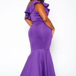 Plus Size One Shoulder Mermaid Maxi Dress -Radiant Drape Sales 2021065 001 5