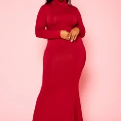 Plus Size Mermaid Flare Maxi Dress