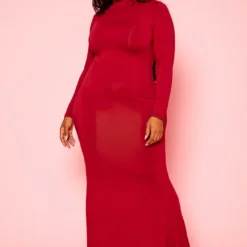 Plus Size Mermaid Flare Maxi Dress -Radiant Drape Sales 2021068 002 2