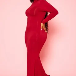 Plus Size Mermaid Flare Maxi Dress -Radiant Drape Sales 2021068 002 3