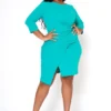 Plus Size Twist Hem Cocktail Dress