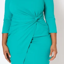 Plus Size Twist Hem Cocktail Dress -Radiant Drape Sales 2021072 004 5