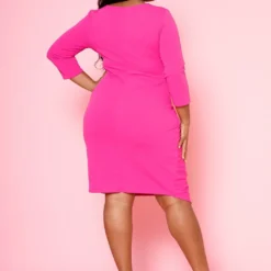 Plus Size Twist Hem Cocktail Dress 8 Plus Size Twist Hem Cocktail Dress -Radiant Drape Sales 2021072 005 3