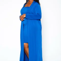 Plus Size Solid Tube Dress & Duster Cardigan Set -Radiant Drape Sales 2021100 001 2