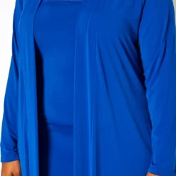 Plus Size Solid Tube Dress & Duster Cardigan Set -Radiant Drape Sales 2021100 001 5