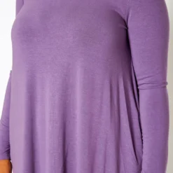 Plus Size Long Sleeve Flare Mini Dress 9 Plus Size Long Sleeve Flare Mini Dress -Radiant Drape Sales 2021103 006 4