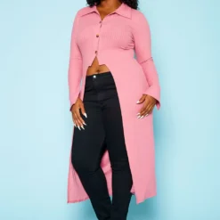 Plus Size Split Front Duster Cardigan -Radiant Drape Sales 2021108 001 2