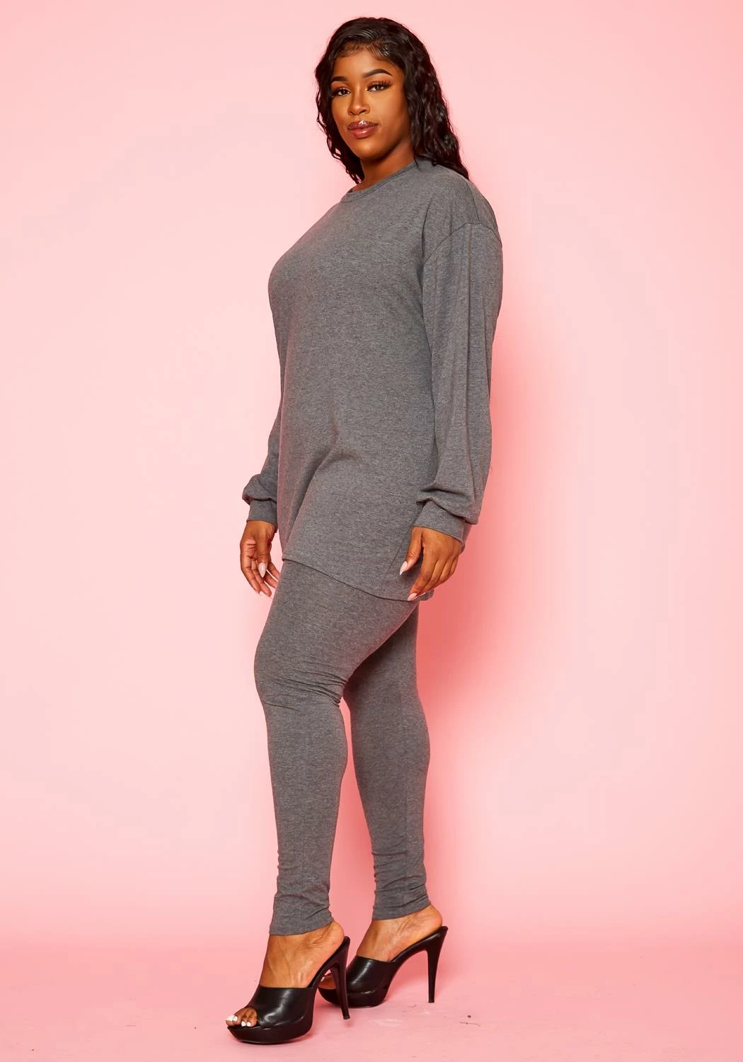Plus Size Comfort Zone Long Sleeve And Legging Set 3 Plus Size Comfort Zone Long Sleeve And Legging Set - Image 3