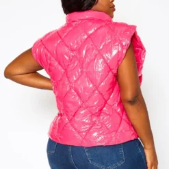 Plus Size PU Faux Leather Puffer Vest -Radiant Drape Sales 2021127 003 4