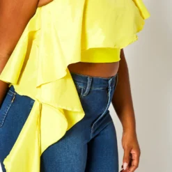 Plus Size Asymmetric Hem One Sleeve Crop Top 13 Plus Size Asymmetric Hem One Sleeve Crop Top -Radiant Drape Sales 2021131 002 6
