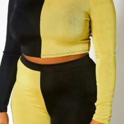 Plus Size Color Block Long Sleeve Top & Pants Set 11 Plus Size Color Block Long Sleeve Top & Pants Set -Radiant Drape Sales 2021139 002 5