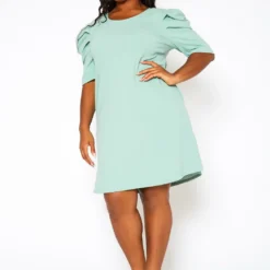 Plus Size Ruffle Short Sleeve Dress -Radiant Drape Sales 2021144 004 2