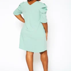 Plus Size Ruffle Short Sleeve Dress -Radiant Drape Sales 2021144 004 3
