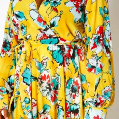 Plus Size Floral Print Flare Maxi Dress -Radiant Drape Sales 2021146 001 5