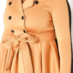 Plus Size Notch Collar Peplum Flare Top -Radiant Drape Sales 2021157 002 5