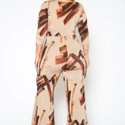 Plus Size Sweet Like Cinnamon Flare Jumpsuit -Radiant Drape Sales 2021165 001 3