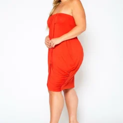 Plus Size Draped Tube Mini Dress -Radiant Drape Sales 2021175 001 2