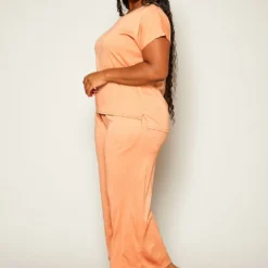 Plus Size Casual T Shirt & Flare Pants Set -Radiant Drape Sales 2021176 004 2