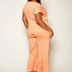 Plus Size Casual T Shirt & Flare Pants Set -Radiant Drape Sales 2021176 004 3