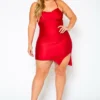Plus Size Tassel Hem Bodycon Mini Dress