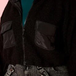 Plus Size Faux Fur High Neck Jacket -Radiant Drape Sales 2021186 001 5