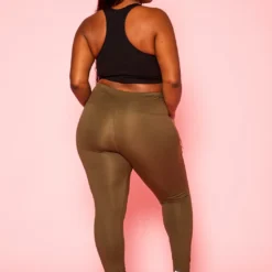 Plus Size High Waist Slit Hem Leggings -Radiant Drape Sales 2021187 002 4