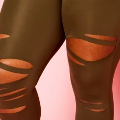 Plus Size High Waist Slit Hem Leggings -Radiant Drape Sales 2021187 002 5