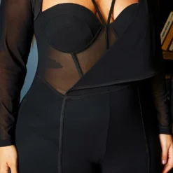 Plus Size Bustier Mesh Jumpsuit -Radiant Drape Sales 2021201 001 4