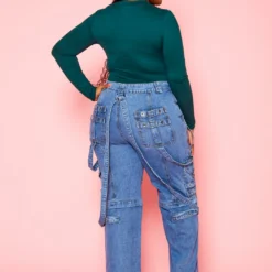 Plus Size High Waist Cargo Denim Jeans -Radiant Drape Sales 2021244 002 4
