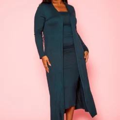 Plus Size Tube Maxi Dress & Cardigan Set -Radiant Drape Sales 2021250 002 2