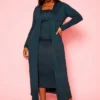 Plus Size Tube Maxi Dress & Cardigan Set