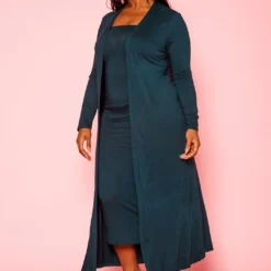 Plus Size Tube Maxi Dress & Cardigan Set -Radiant Drape Sales 2021250 002 4