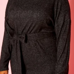 Plus Size Super Soft Turtleneck Ribbed Knit Midi Dress -Radiant Drape Sales 2021270 001 4