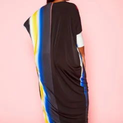 Plus Size Gradient Pattern Splice Flare Maxi Dress 9 Plus Size Gradient Pattern Splice Flare Maxi Dress -Radiant Drape Sales 2021274 001 4