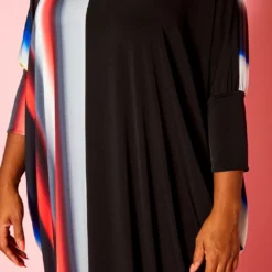 Plus Size Gradient Pattern Splice Flare Maxi Dress 10 Plus Size Gradient Pattern Splice Flare Maxi Dress -Radiant Drape Sales 2021274 001 5