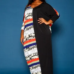 Plus Size Multi Pattern Splice Flare Maxi Dress -Radiant Drape Sales 2021275 001 4