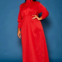 Plus Size Ruched Design Fit & Flare Maxi Dress -Radiant Drape Sales 2021277 002 2